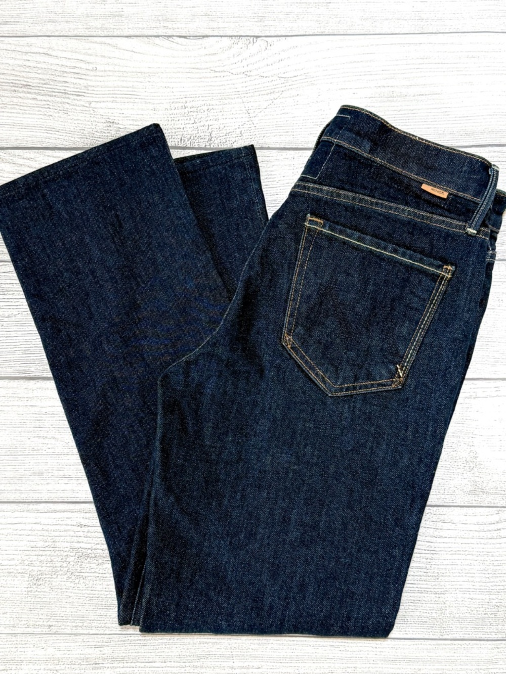 MOTHER Jeans - High Waisted Rascal Hover 27 Clean Up Your Act Dark Wash Straight